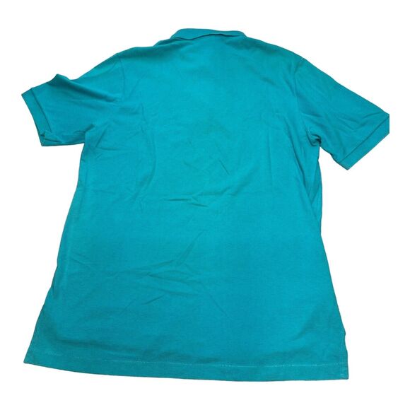 Lands’ End Polo Teal Short Sleeve Shirt Turquoise Men’s Size Medium - Picture 3 of 10